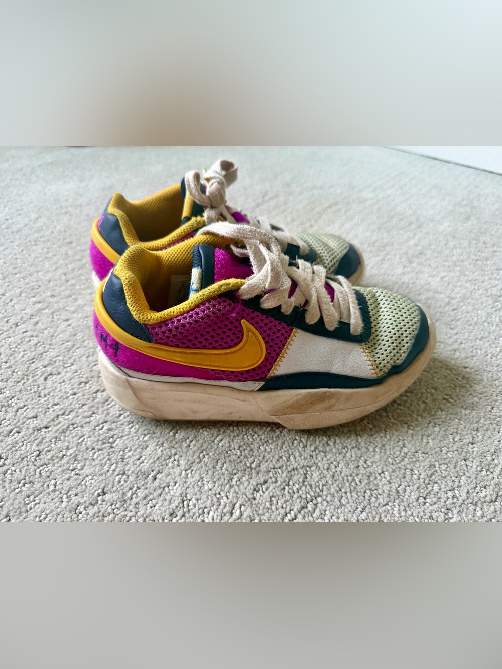 Nike Kids Colorblock Low-Top Sneakers - Yellow/Pink/Green